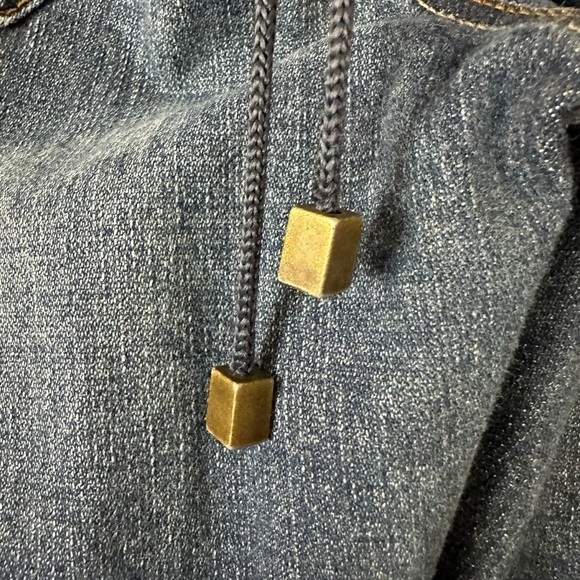 Vintage Y2K 90s Delicious By Mudd Studded Low Rise Flare Jeans Size 9 Lace Up - Picture 12 of 14